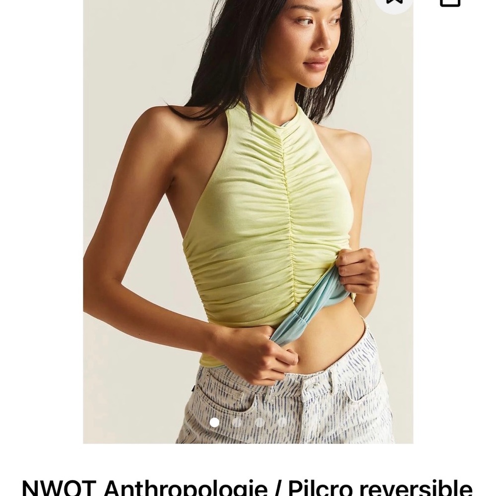 NWOT Anthropologie / Pilcro reversible tank / blue green
